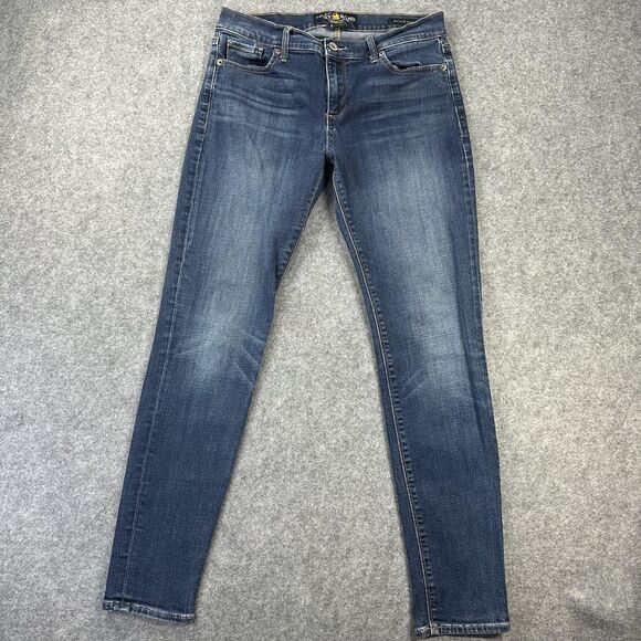 Lucky Brand Brooke Skinny Jeans Womens 6 28x27 Blue Medium Wash Stretch Denim - Picture 1 of 14